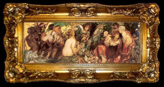 framed  Makart, Hans Abundantia: The Gifts of the Sea, ta009-2
